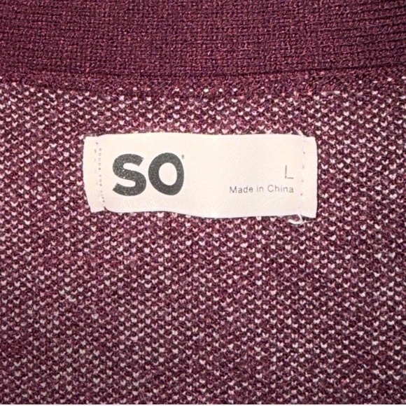 SO Women's Maroon burgundy Cardigan boho whimsical size large witchy punk emo - Picture 4 of 7
